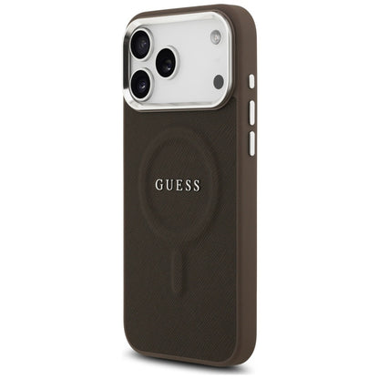 MagSafe Case for Apple iPhone 17 Pro, Guess, Classic Logo, Brown