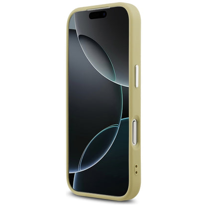 Θήκη MagSafe για Apple iPhone 17 Pro, Guess, Glitter Triangle Logo, Χρυσή