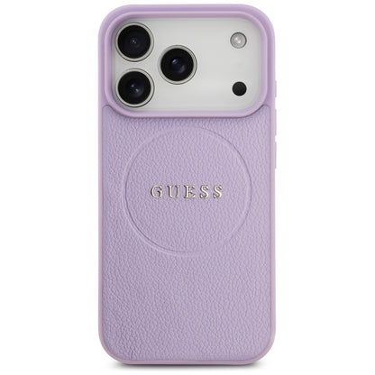 MagSafe Case for Apple iPhone 17 Pro, Guess, Grained Gold Ring, Pink