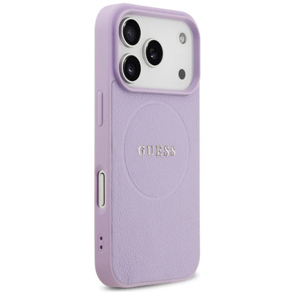 MagSafe Case for Apple iPhone 17 Pro, Guess, Grained Gold Ring, Pink