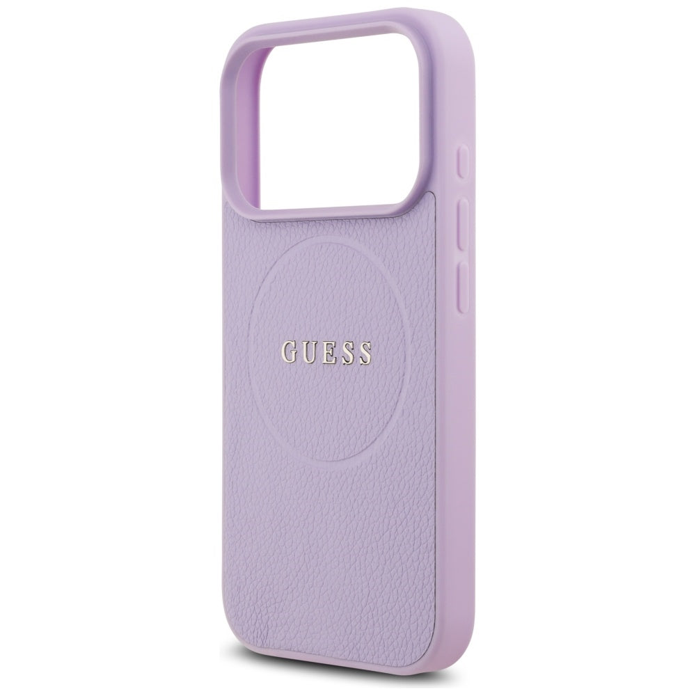 MagSafe Case for Apple iPhone 17 Pro, Guess, Grained Gold Ring, Pink
