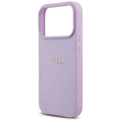 MagSafe Case for Apple iPhone 17 Pro, Guess, Grained Gold Ring, Pink