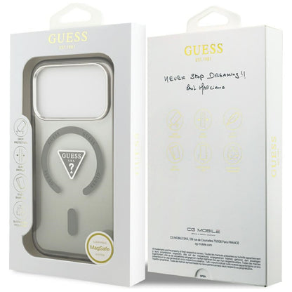 Θήκη MagSafe για Apple iPhone 17 Pro, Guess, IML Gradient Triangle Logo, Χακί