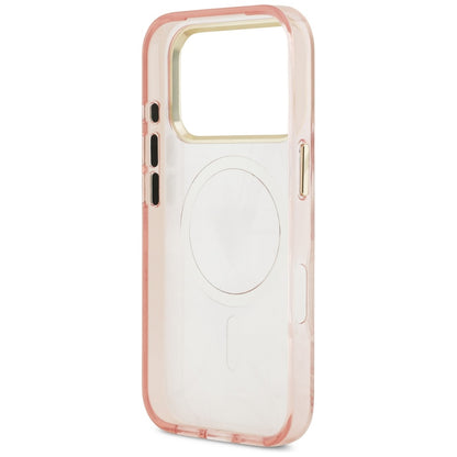 Θήκη MagSafe για Apple iPhone 17 Pro, Guess, Jungle Tonal Triangle, Ροζ