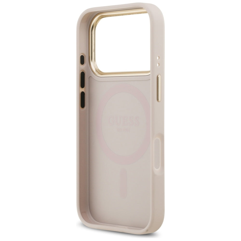 Θήκη MagSafe για Apple iPhone 17 Pro, Guess, Peony Hot Stamp, Ροζ