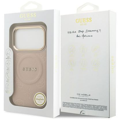 Θήκη MagSafe για Apple iPhone 17 Pro, Guess, Peony Hot Stamp, Ροζ