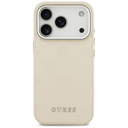 Θήκη MagSafe για Apple iPhone 17 Pro, Guess, Peony Hot Stamp Script, Μπεζ