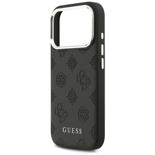 Θήκη MagSafe για Apple iPhone 17 Pro, Guess, Peony Hot Stamp Script, Μαύρη