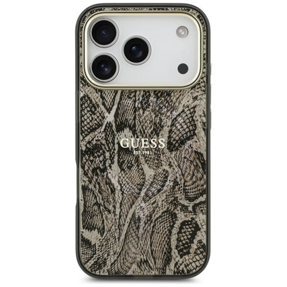 Θήκη MagSafe για Apple iPhone 17 Pro, Guess, Python Pattern, Καφέ