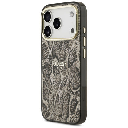 Θήκη MagSafe για Apple iPhone 17 Pro, Guess, Python Pattern, Καφέ