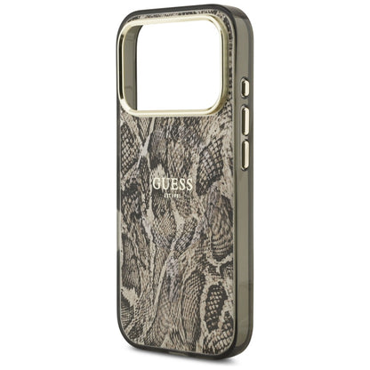 Θήκη MagSafe για Apple iPhone 17 Pro, Guess, Python Pattern, Καφέ