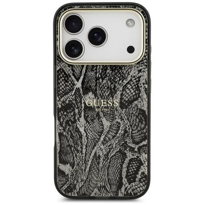 Θήκη MagSafe για Apple iPhone 17 Pro, Guess, Python Pattern, Μαύρη