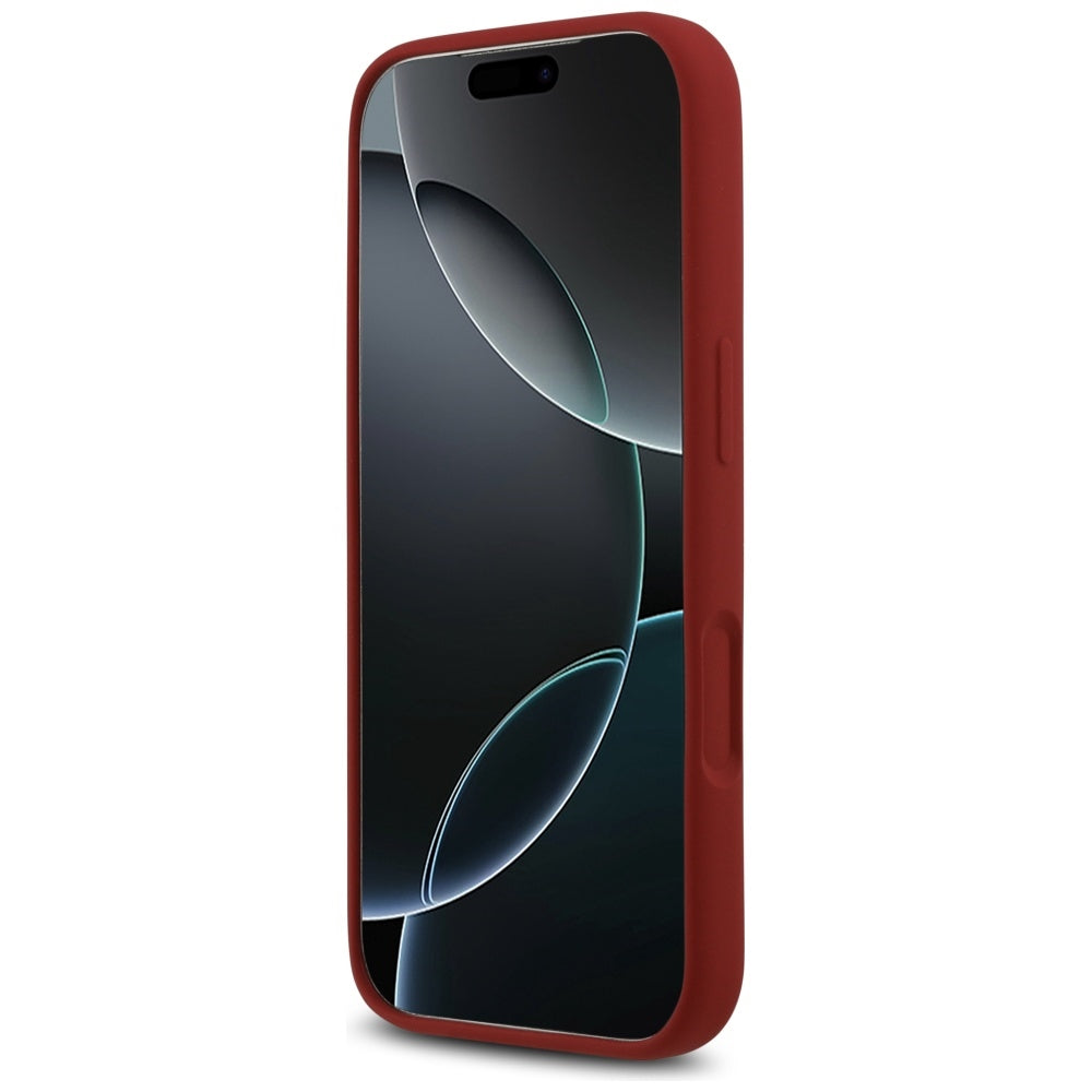Θήκη MagSafe για Apple iPhone 17 Pro, Guess, Script Metal Logo, Ροζ
