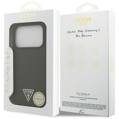 MagSafe Case for Apple iPhone 17 Pro, Guess, Triangle Logo, Khaki