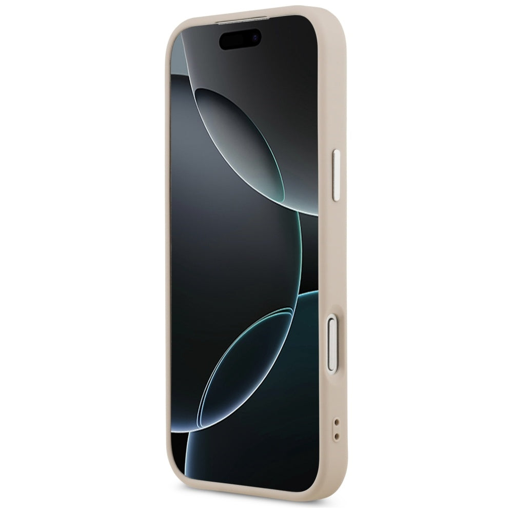 Θήκη MagSafe για Apple iPhone 17 Pro, Guess, Triangle Logo, Ροζ Ασημί