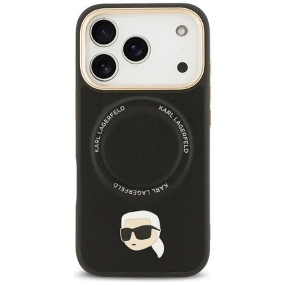 Θήκη MagSafe για Apple iPhone 17 Pro, Karl Lagerfeld, Big Strap Karl Metal Logo, Μαύρη