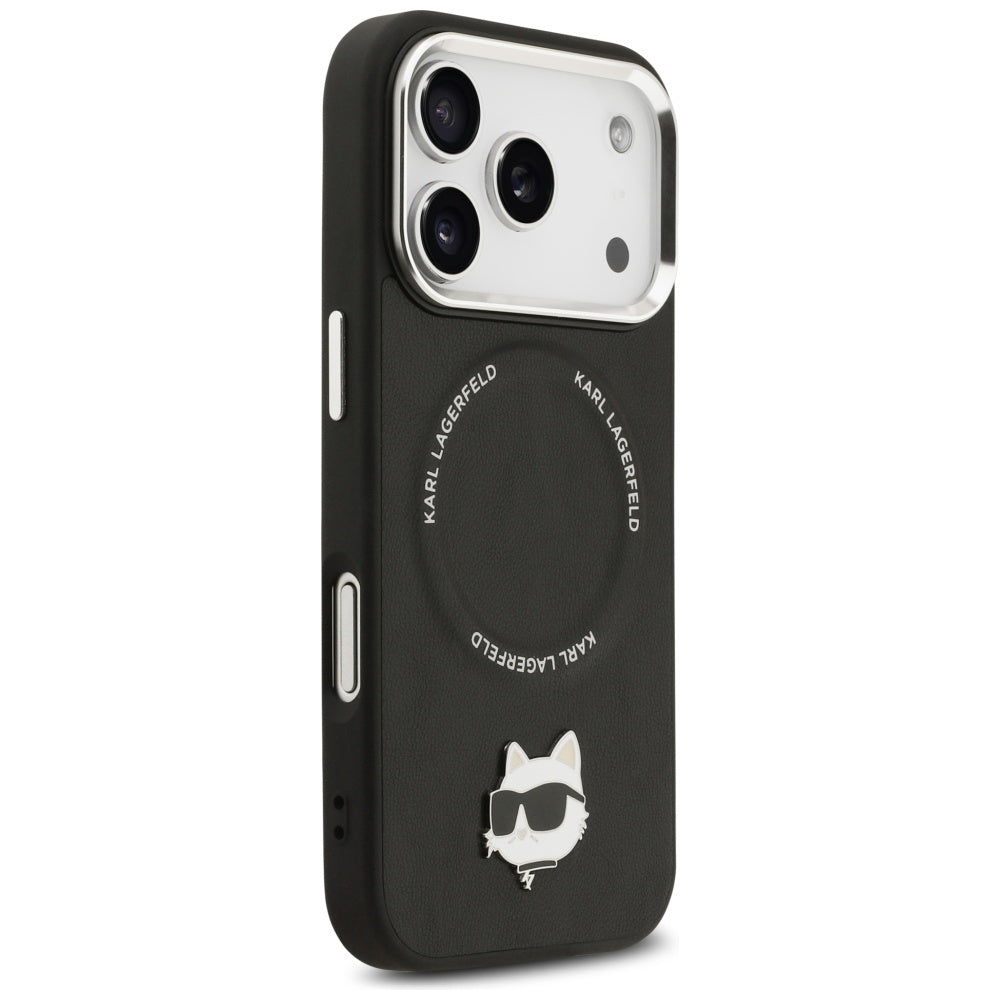 MagSafe Case for Apple iPhone 17 Pro, Karl Lagerfeld, Choupette Pin, Black