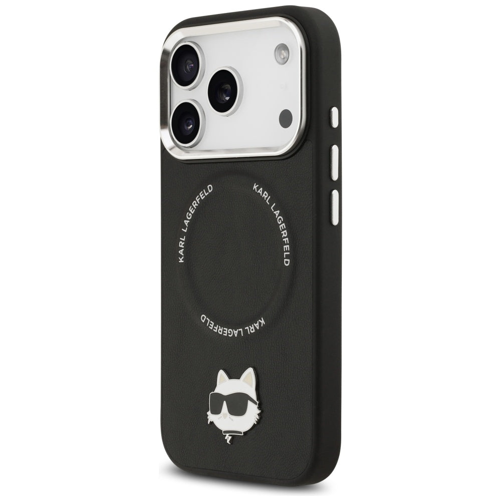 MagSafe Case for Apple iPhone 17 Pro, Karl Lagerfeld, Choupette Pin, Black