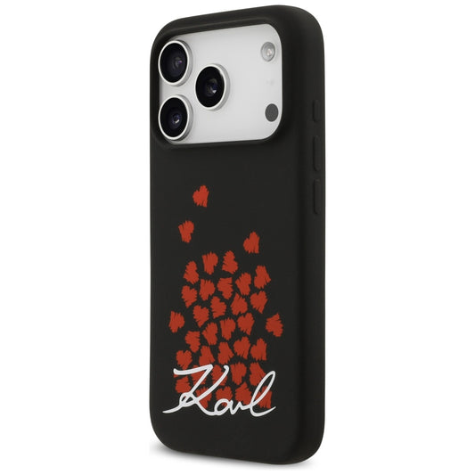 Θήκη MagSafe για Apple iPhone 17 Pro, Karl Lagerfeld, Heart Sign Logo, Μαύρη