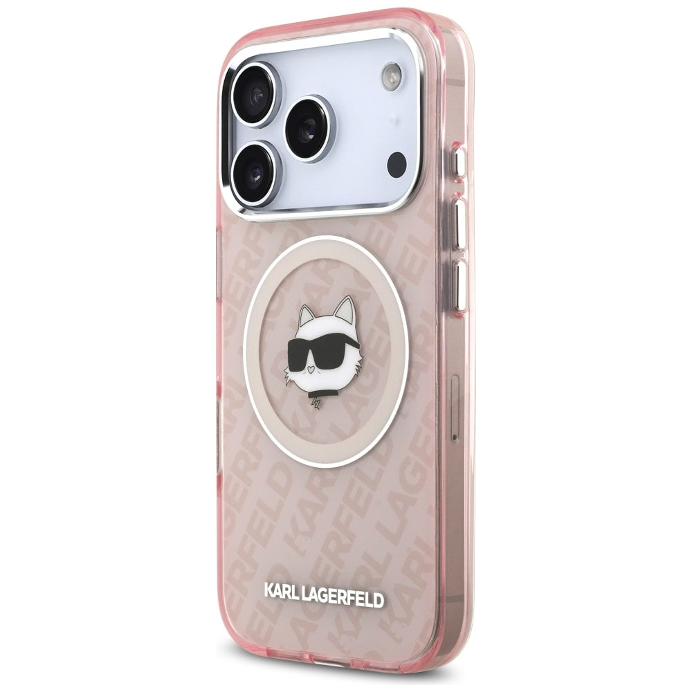 MagSafe Case for Apple iPhone 17 Pro, Karl Lagerfeld, IML Choupette's Head, Pink