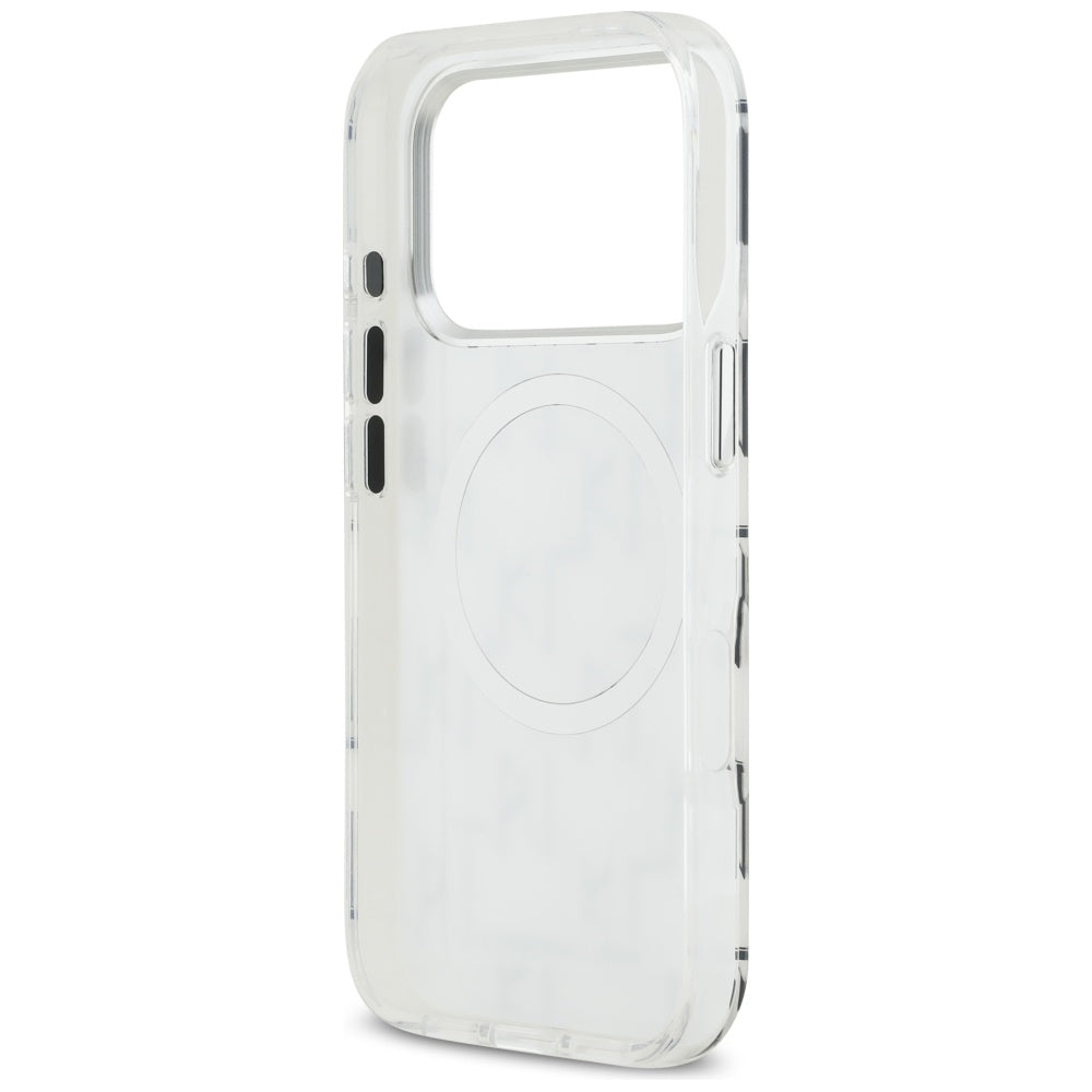 Θήκη MagSafe για Apple iPhone 17 Pro, Karl Lagerfeld, IML KL Monogram, Λευκή