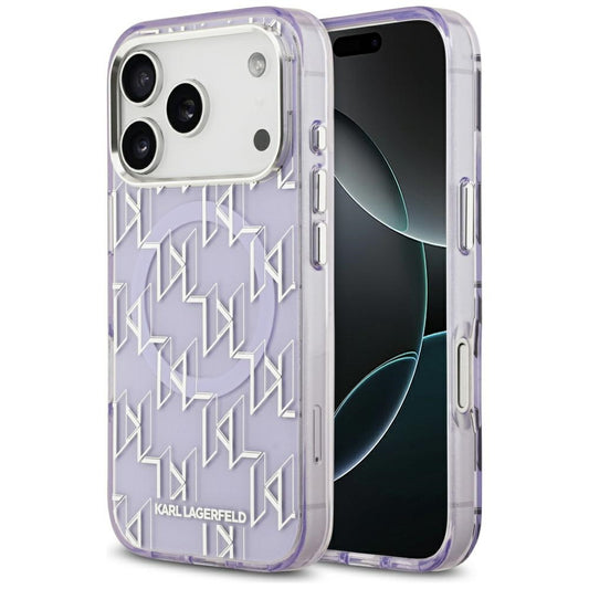 Θήκη MagSafe για Apple iPhone 17 Pro, Karl Lagerfeld, IML KL Monogram, Μωβ