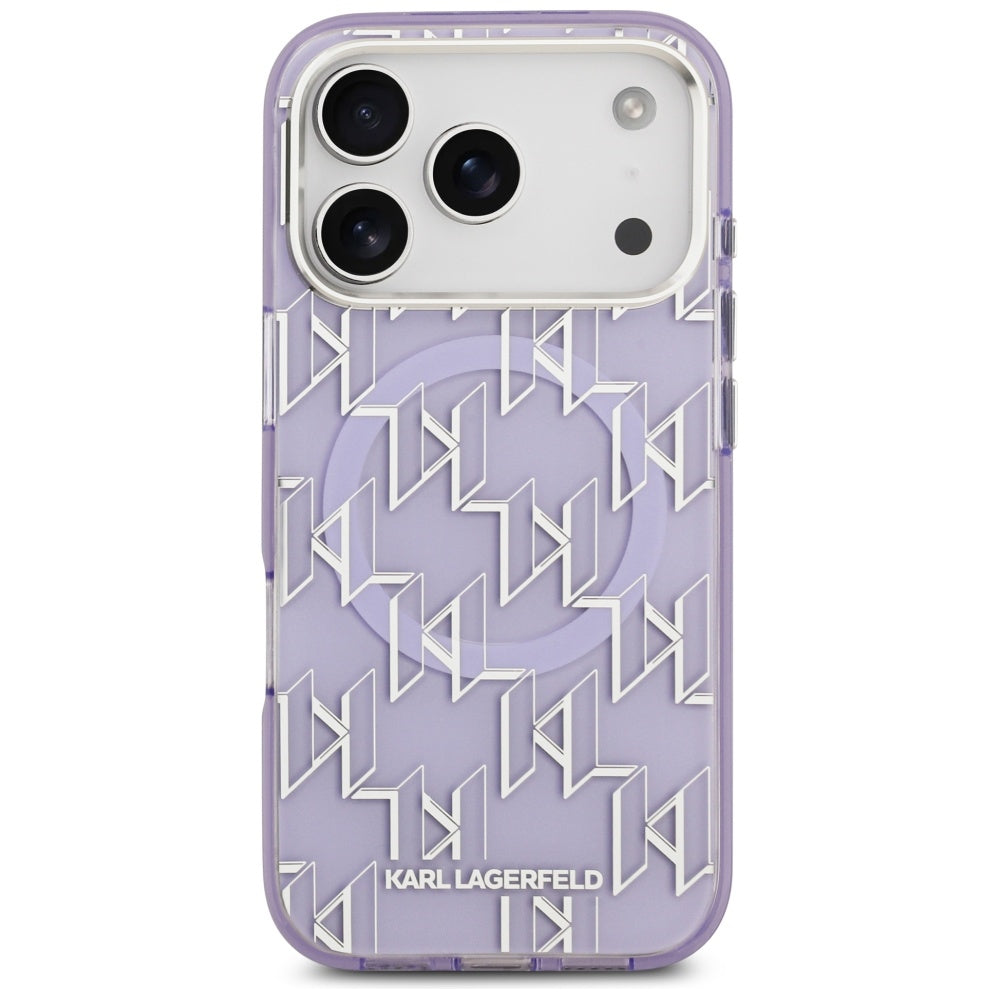 Θήκη MagSafe για Apple iPhone 17 Pro, Karl Lagerfeld, IML KL Monogram, Μωβ