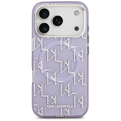 Θήκη MagSafe για Apple iPhone 17 Pro, Karl Lagerfeld, IML KL Monogram, Μωβ