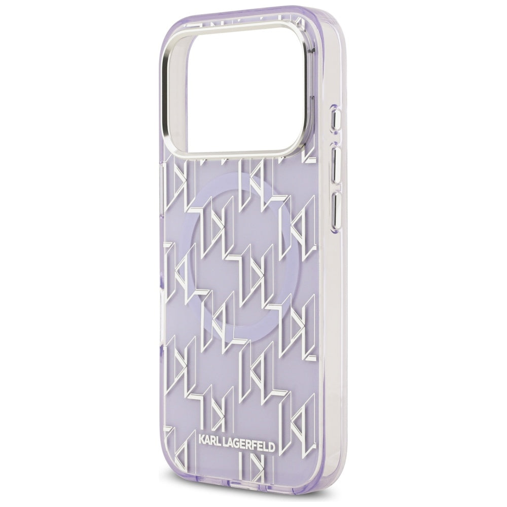 Θήκη MagSafe για Apple iPhone 17 Pro, Karl Lagerfeld, IML KL Monogram, Μωβ