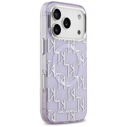Θήκη MagSafe για Apple iPhone 17 Pro, Karl Lagerfeld, IML KL Monogram, Μωβ