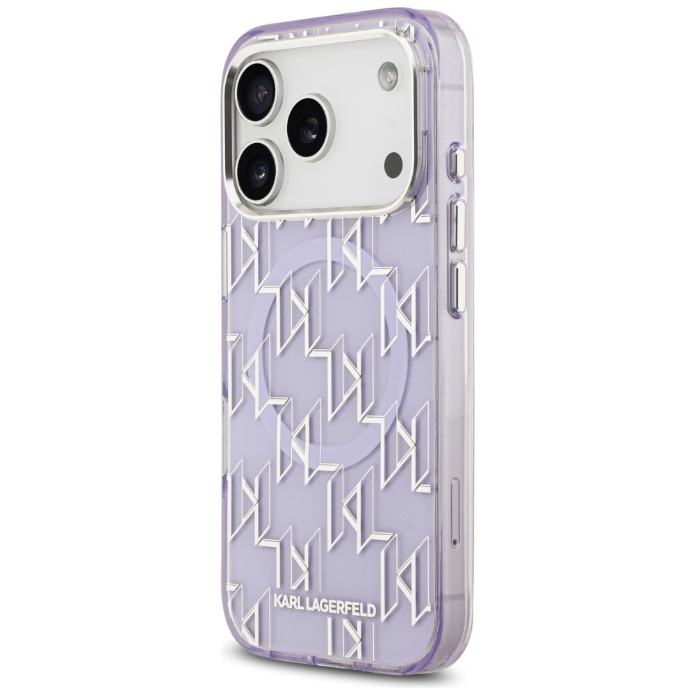 Θήκη MagSafe για Apple iPhone 17 Pro, Karl Lagerfeld, IML KL Monogram, Μωβ