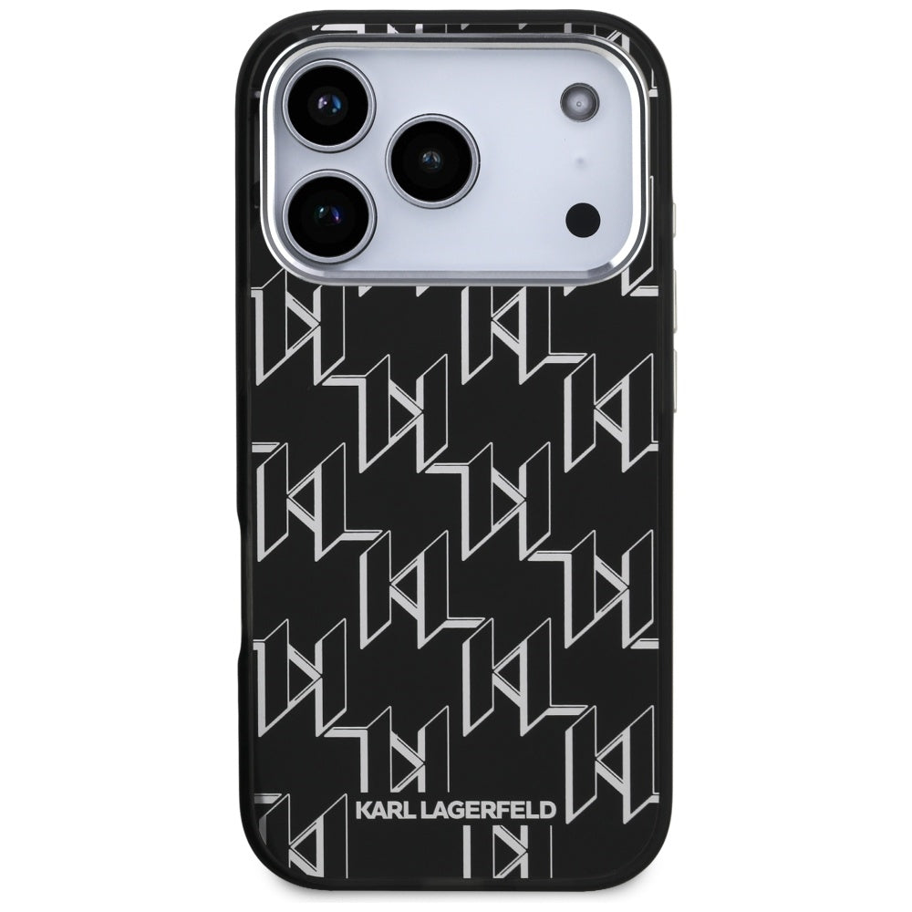 Θήκη MagSafe για Apple iPhone 17 Pro, Karl Lagerfeld, IML KL Monogram, Μαύρη