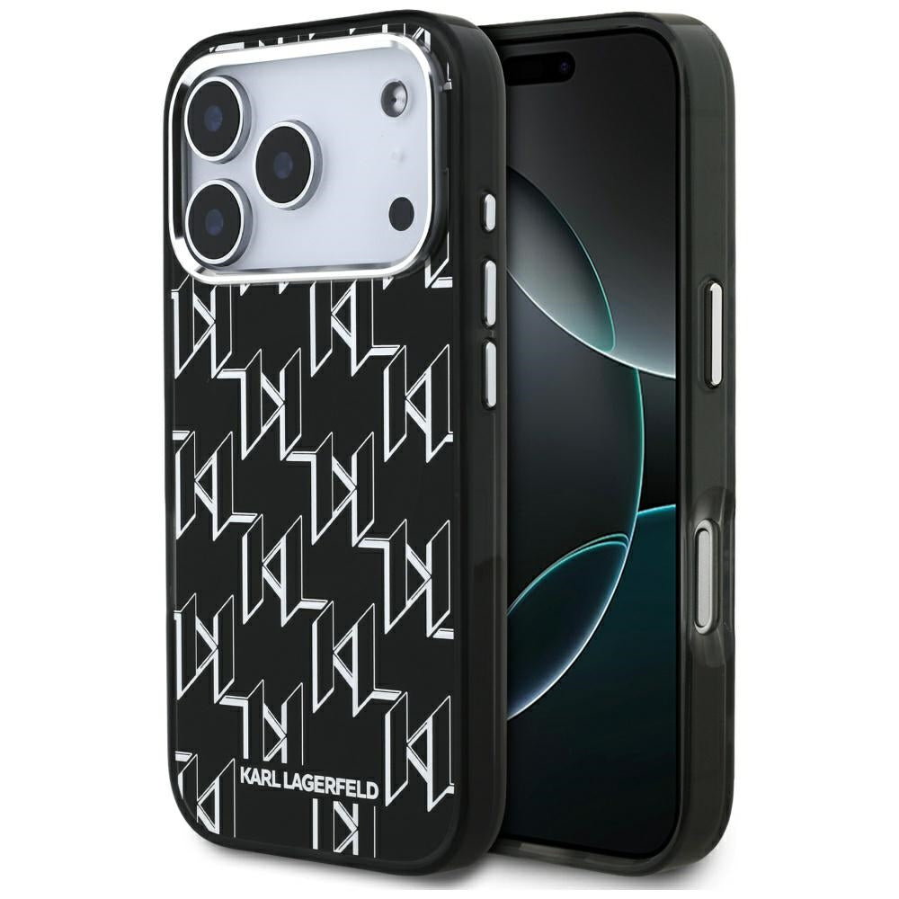 Θήκη MagSafe για Apple iPhone 17 Pro, Karl Lagerfeld, IML KL Monogram, Μαύρη