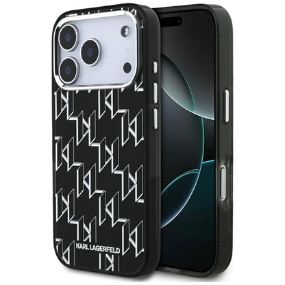 Θήκη MagSafe για Apple iPhone 17 Pro, Karl Lagerfeld, IML KL Monogram, Μαύρη