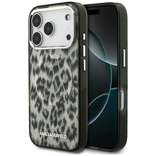 Θήκη MagSafe για Apple iPhone 17 Pro, Karl Lagerfeld, IML Leopard Pattern, Καφέ