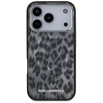 Θήκη MagSafe για Apple iPhone 17 Pro, Karl Lagerfeld, IML Leopard Pattern, Μαύρη