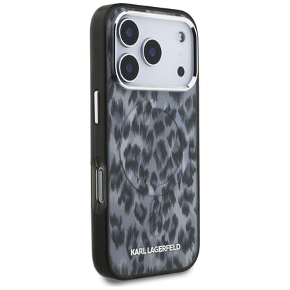 Θήκη MagSafe για Apple iPhone 17 Pro, Karl Lagerfeld, IML Leopard Pattern, Μαύρη
