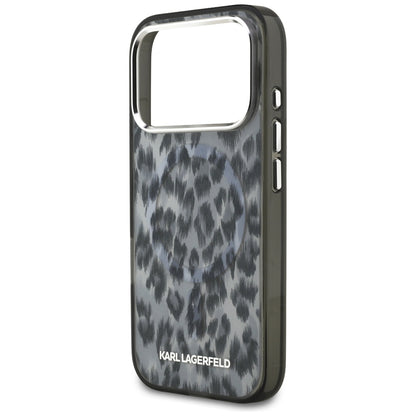 Θήκη MagSafe για Apple iPhone 17 Pro, Karl Lagerfeld, IML Leopard Pattern, Μαύρη