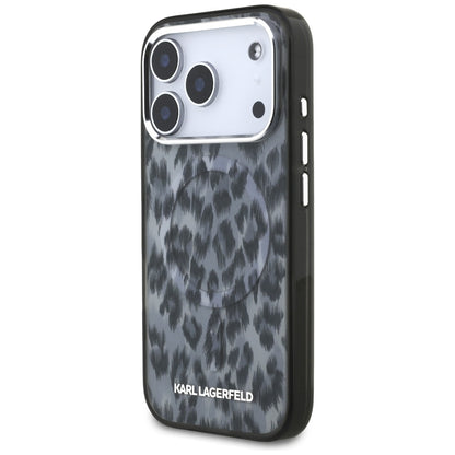 Θήκη MagSafe για Apple iPhone 17 Pro, Karl Lagerfeld, IML Leopard Pattern, Μαύρη