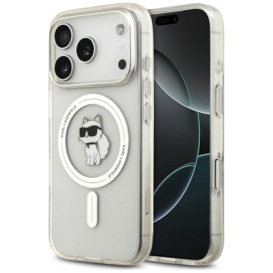 Θήκη MagSafe για Apple iPhone 17 Pro, Karl Lagerfeld, IML Logo Choupette, Διαφανής