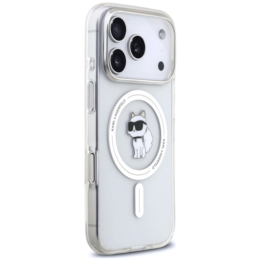 Θήκη MagSafe για Apple iPhone 17 Pro, Karl Lagerfeld, IML Logo Choupette, Διαφανής