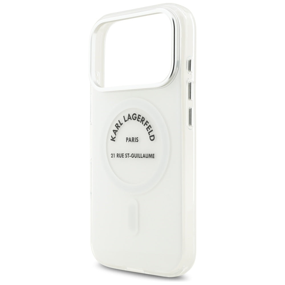 MagSafe Case for Apple iPhone 17 Pro, Karl Lagerfeld, IML Logo RSG, Transparent
