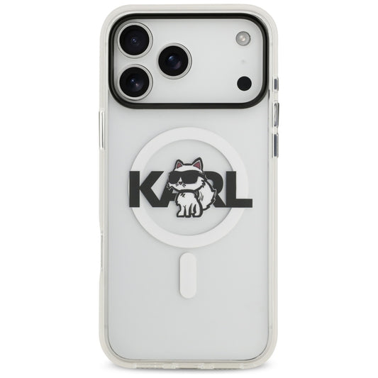 Θήκη MagSafe για Apple iPhone 17 Pro, Karl Lagerfeld, IML Sketch Logo Choupette, Διάφανη