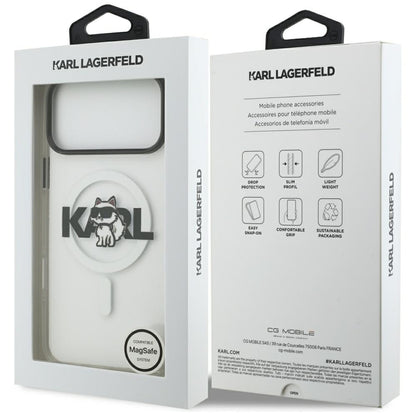 Θήκη MagSafe για Apple iPhone 17 Pro, Karl Lagerfeld, IML Sketch Logo Choupette, Διάφανη