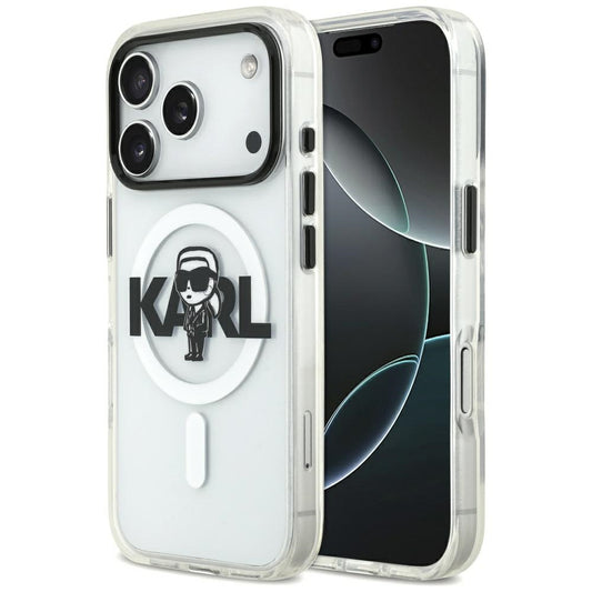 Θήκη MagSafe για Apple iPhone 17 Pro, Karl Lagerfeld, IML Sketch Logo Karl, Διαφανής