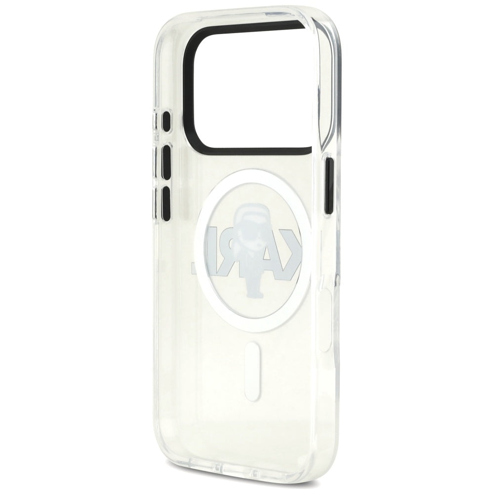 MagSafe Case for Apple iPhone 17 Pro, Karl Lagerfeld, IML Sketch Logo Karl, Transparent