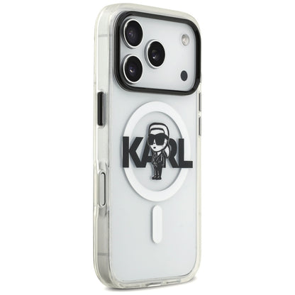 MagSafe Case for Apple iPhone 17 Pro, Karl Lagerfeld, IML Sketch Logo Karl, Transparent