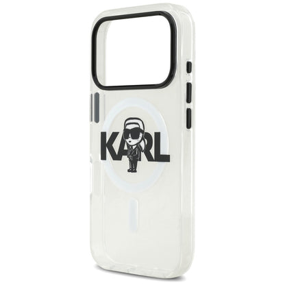 MagSafe Case for Apple iPhone 17 Pro, Karl Lagerfeld, IML Sketch Logo Karl, Transparent