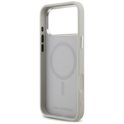 Θήκη MagSafe για Apple iPhone 17 Pro, Karl Lagerfeld, Karl & Choupette Pins, Γκρι