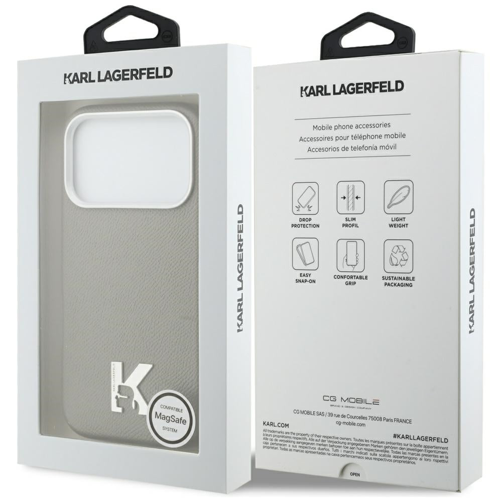 Θήκη MagSafe για Apple iPhone 17 Pro, Karl Lagerfeld, Karl Head Logo, Γκρι